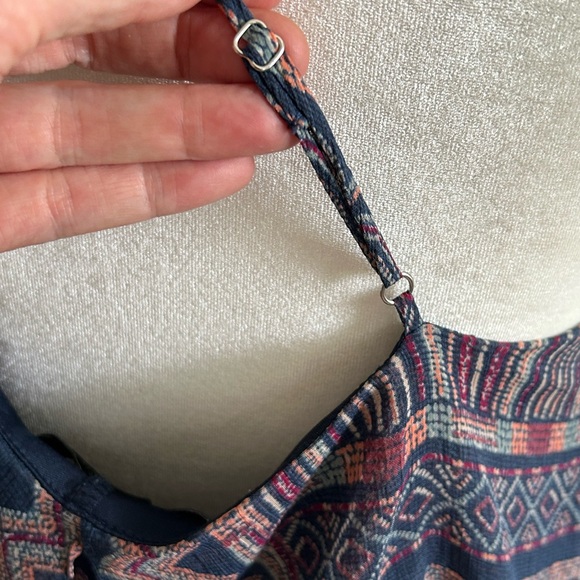 BCBG Maxazria boho southwest blue shift dress size small - Picture 4 of 8